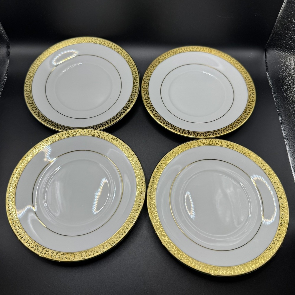 Royal Gallery Gold Buffet Set of Four (4) 6 1/2" Bread Plates